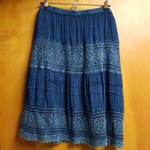 Skirt, Studio West Apparel Indigo Skirt